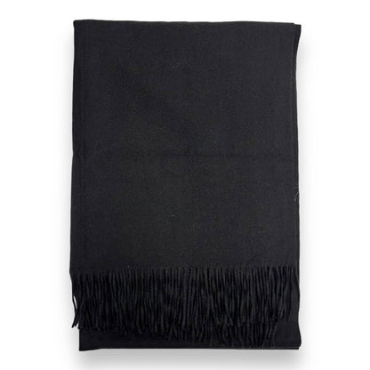 London Scarves - Classic Plain wool Blend with Tassels  300 gr + : Red