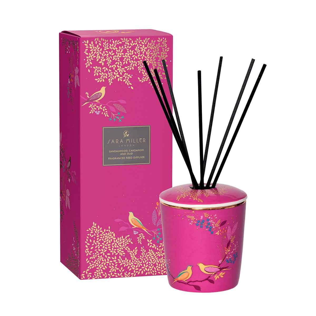 Wax Lyrical UK - Sara Miller Ceramic Reed Diffuser: Cardamon & Oudwood