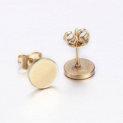 WishStrings - SALE - Gold Circle - Stud Earrings - S073
