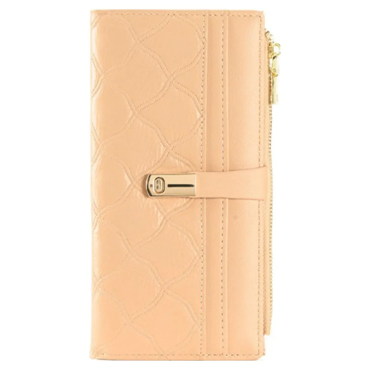 Superbia - Long Quilted Purse with Gift Box-A677: Green