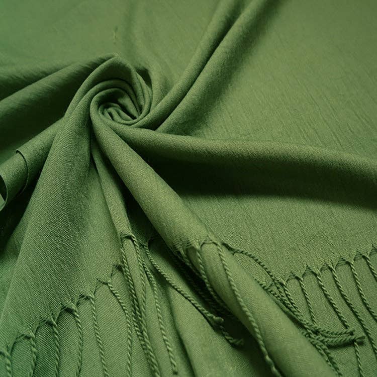 Lili Scarves - Plain Light Pashmina Large Scarf - 20 Colours: Black