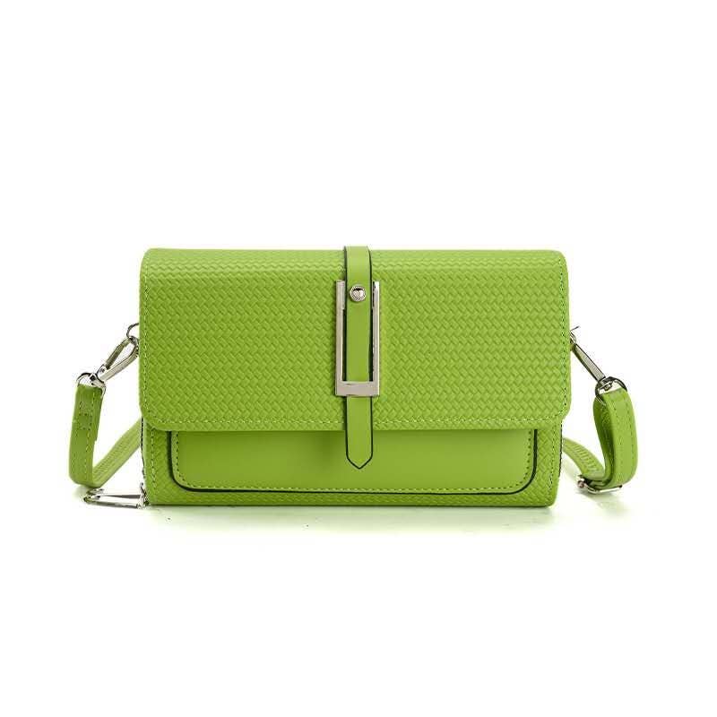Silver-toned Classic Flap Over 2 Zipper Mobile Bag Essential: Black