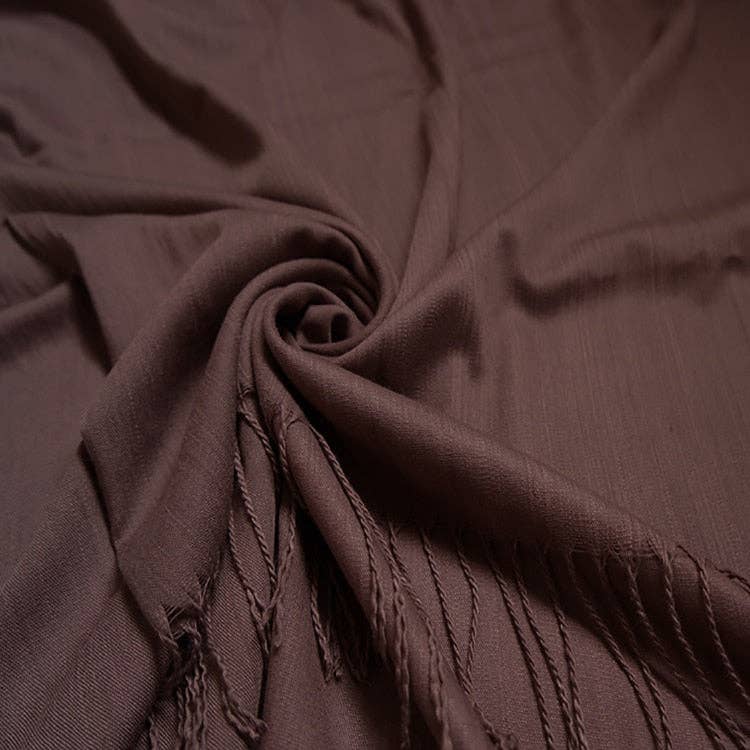 Lili Scarves - Plain Light Pashmina Large Scarf - 20 Colours: Black
