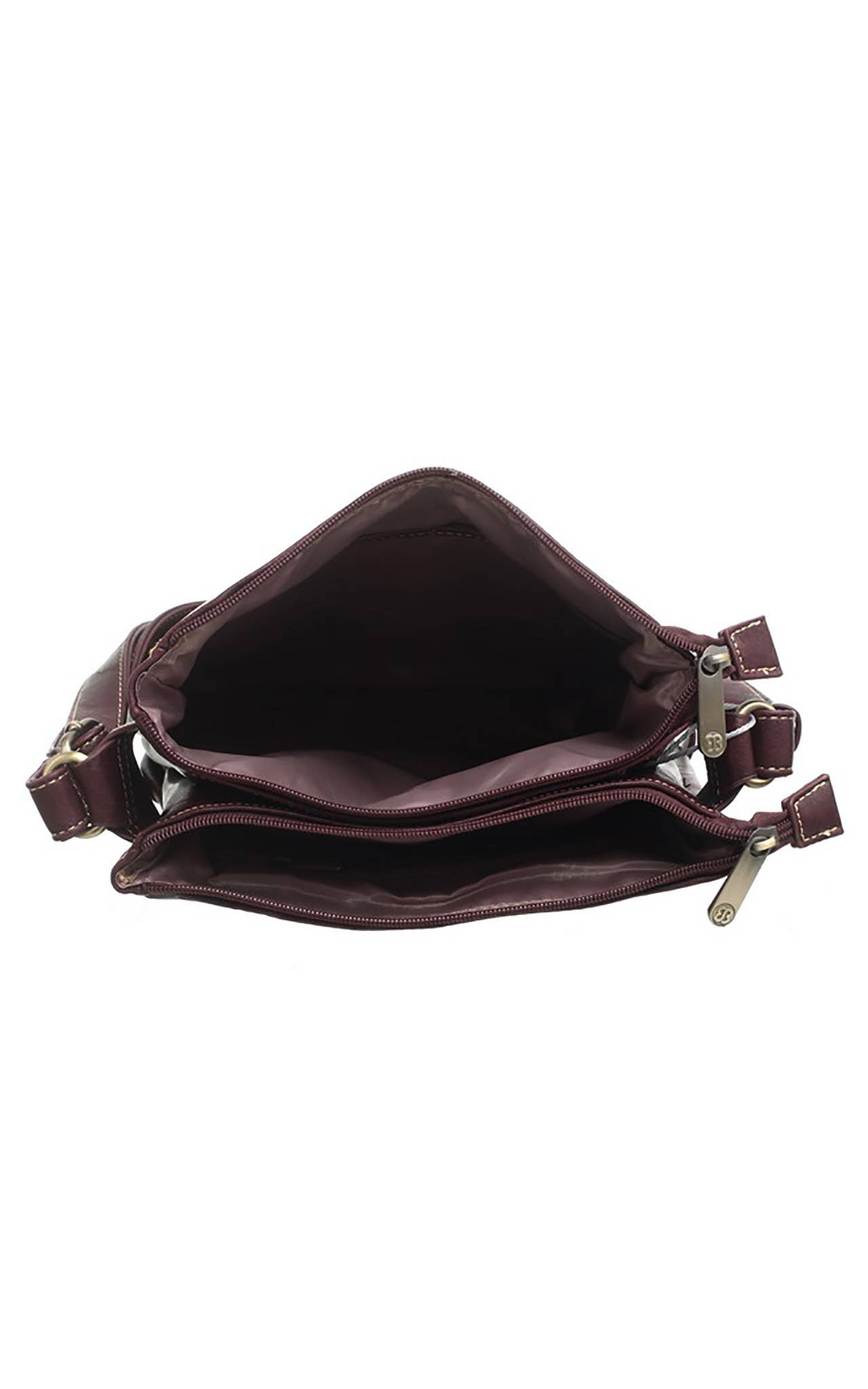 Bessie London - CLASSIC BUCKLE ZIPPER BAG: MOCHA