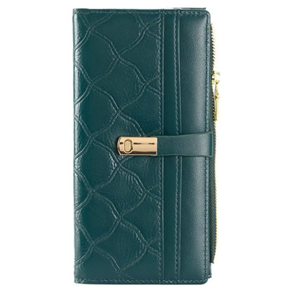 Superbia - Long Quilted Purse with Gift Box-A677: Green